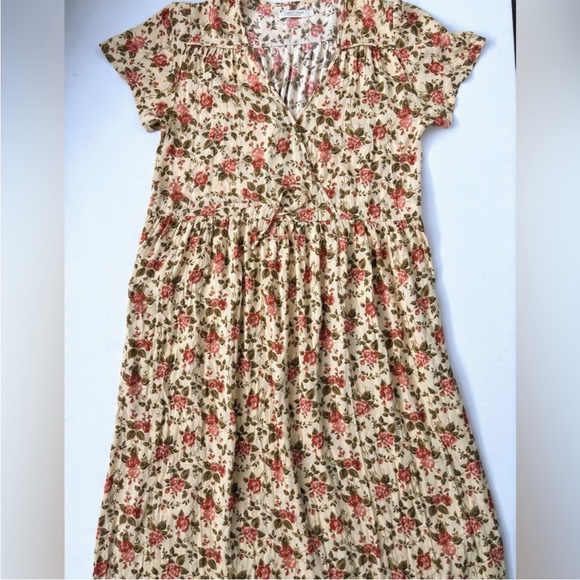 Christy Dawn The Simple Dawn Dress Buttercream English Rose short sleeve L - Picture 4 of 6